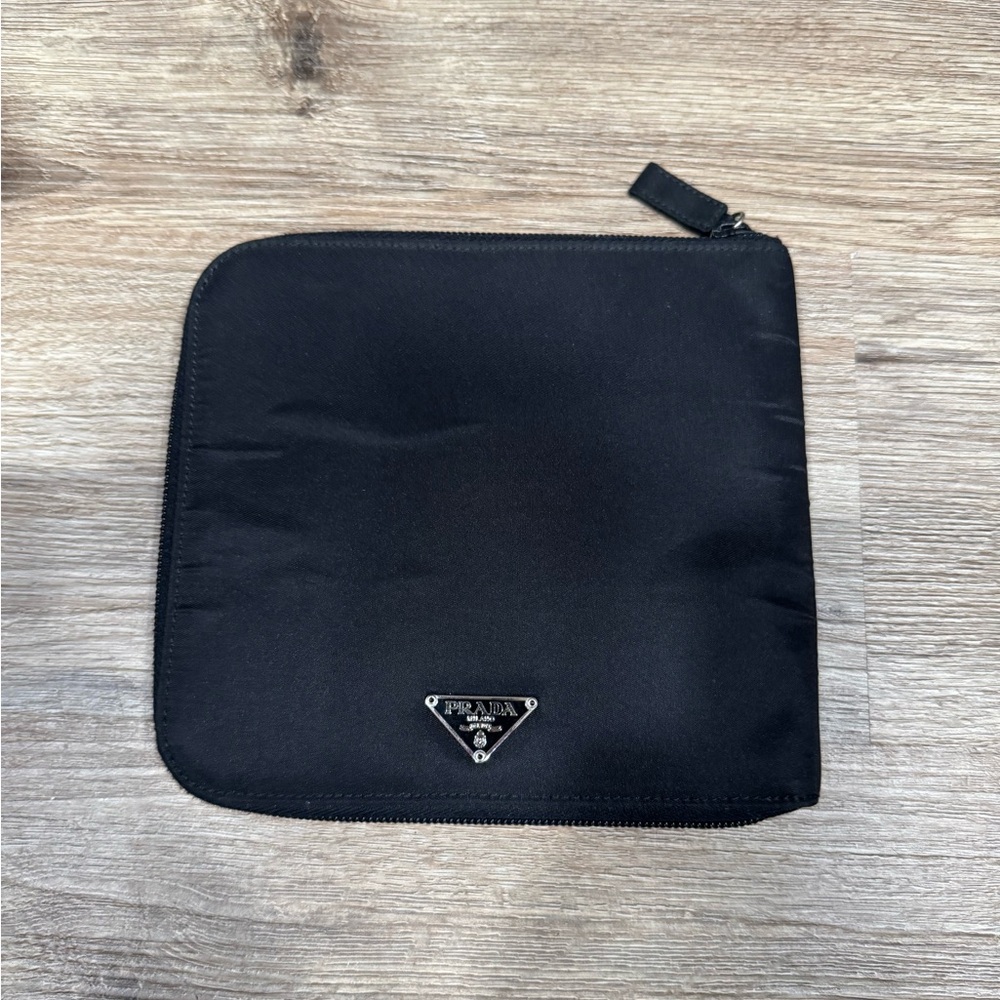 Prada Saffiano Watch Zip Case Travel Purse